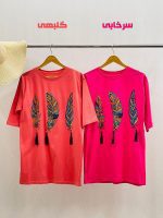 تیشرت لانگ طرح دار