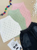 تاپ بافت خال خالی زنانه