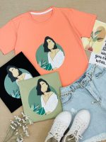 تیشرت زنانه طرح دختر