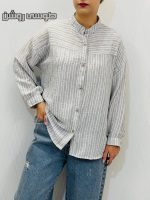 شومیز لینن راه راه زنانه