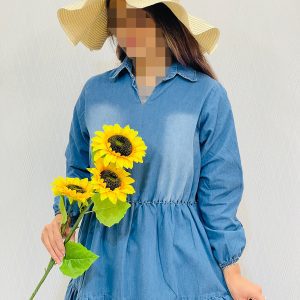 پیراهن ساحلی جین طبقه ای