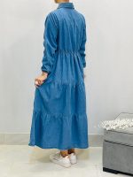 پیراهن ساحلی جین طبقه ای