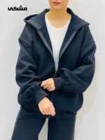 سویشرت کلاهدار دورس قواره دار زنانه