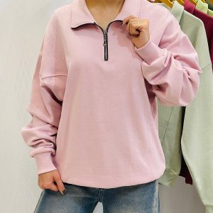 بلوز دورس نیم زیپ زنانه