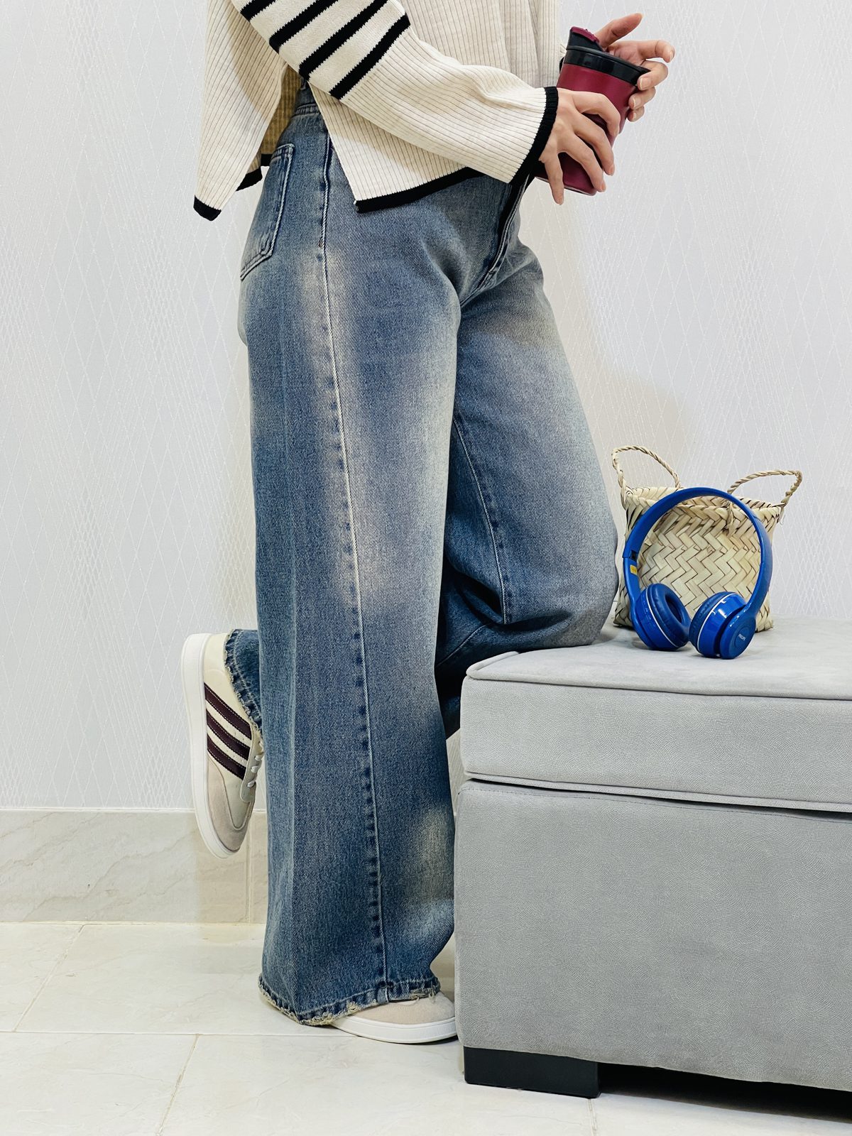 شلوار جین بگ شافل زنانه شلوار جین بگ شافل زنانه