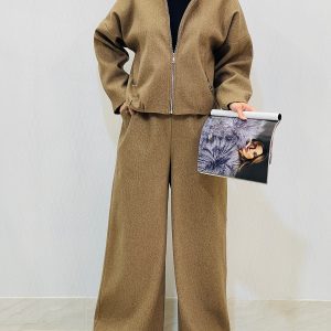 ست بامبر جکت و‌ شلوار بگ‌ فوتر زنانه