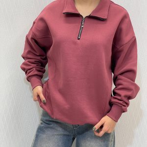 بلوز دورس نیم زیپ زنانه