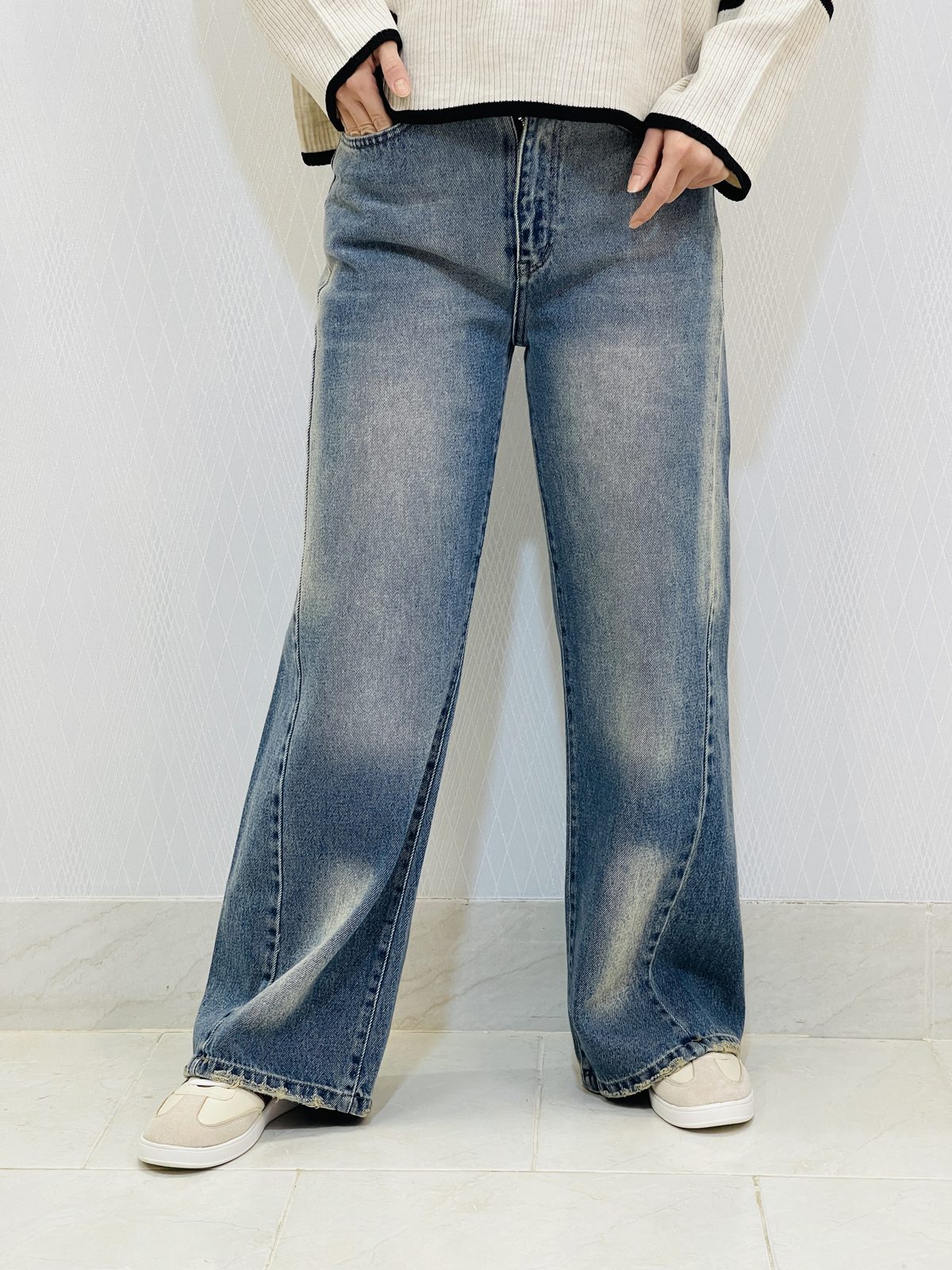 شلوار جین بگ شافل زنانه شلوار جین بگ شافل زنانه