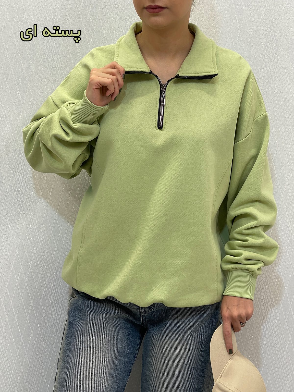 بلوز دورس نیم زیپ زنانه بلوز دورس نیم زیپ زنانه