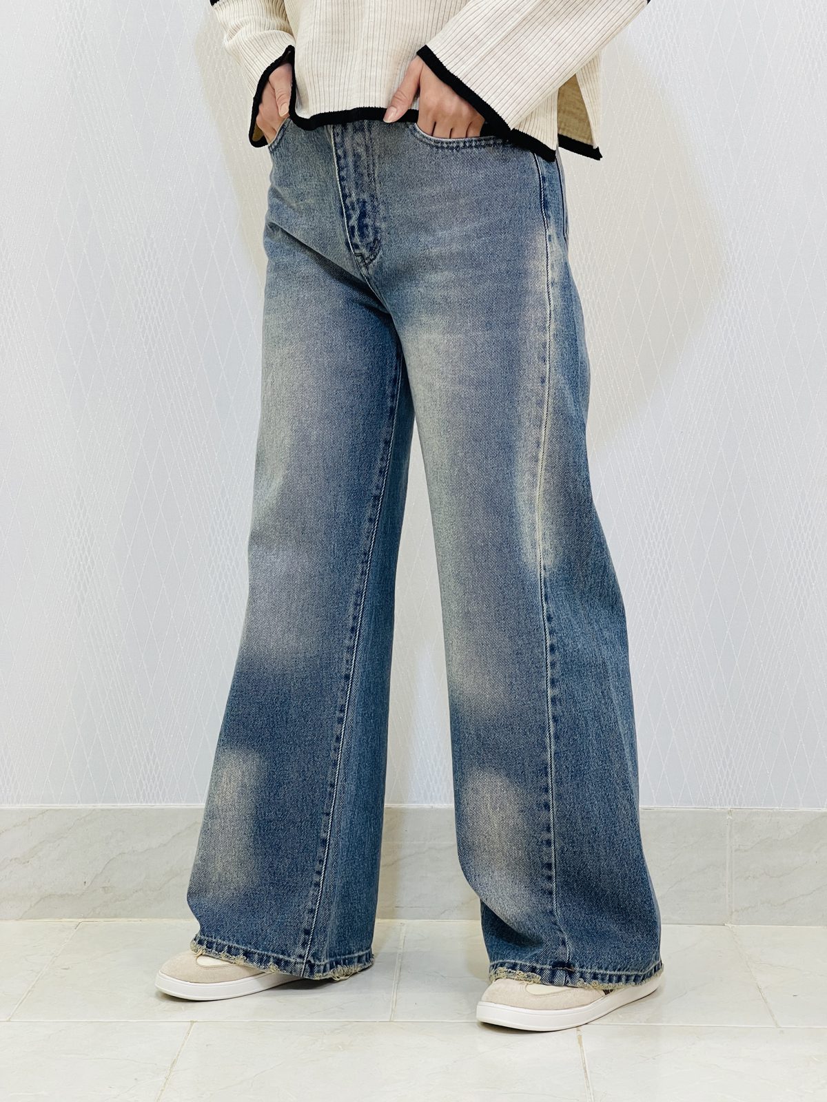 شلوار جین بگ شافل زنانه شلوار جین بگ شافل زنانه