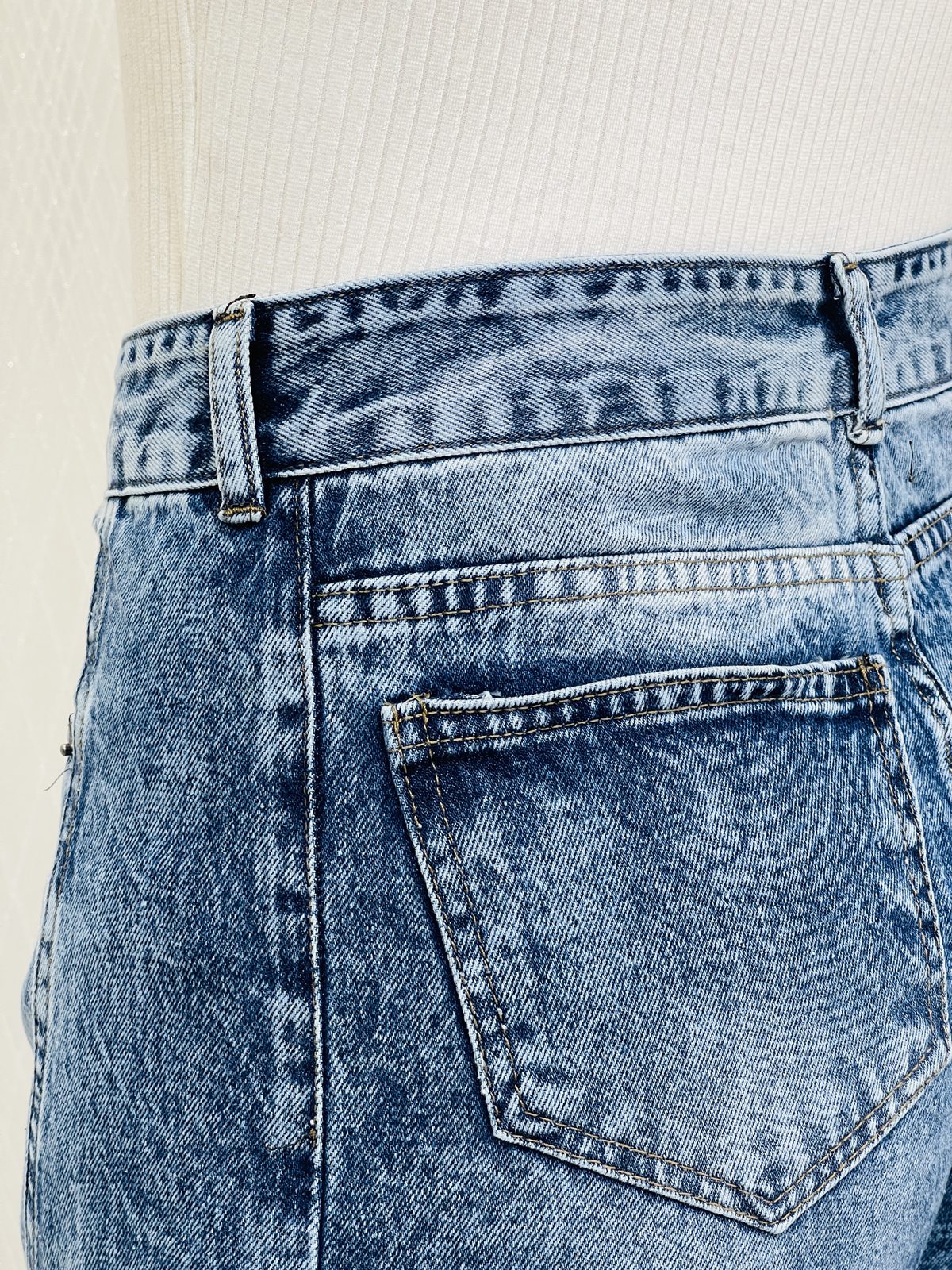 شلوار جین واید شافل زنانه شلوار جین واید شافل زنانه