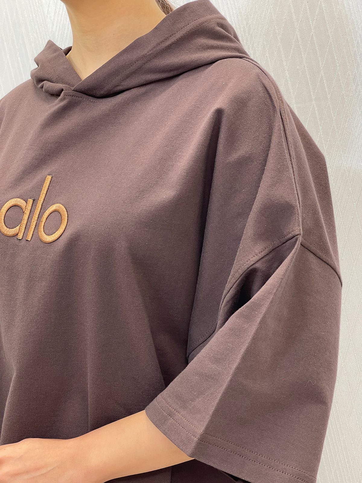 پلیور بافت پاپیونی تیشرت دورس باکسی کلاهدار زنانه