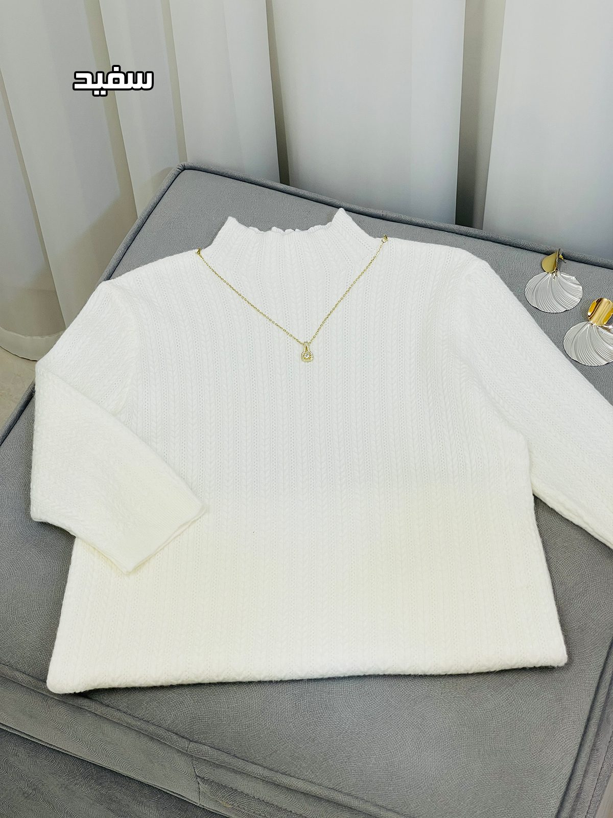 بلوز بافت گندمی آستین سه ربع زنانه بلوز بافت گندمی آستین سه ربع زنانه