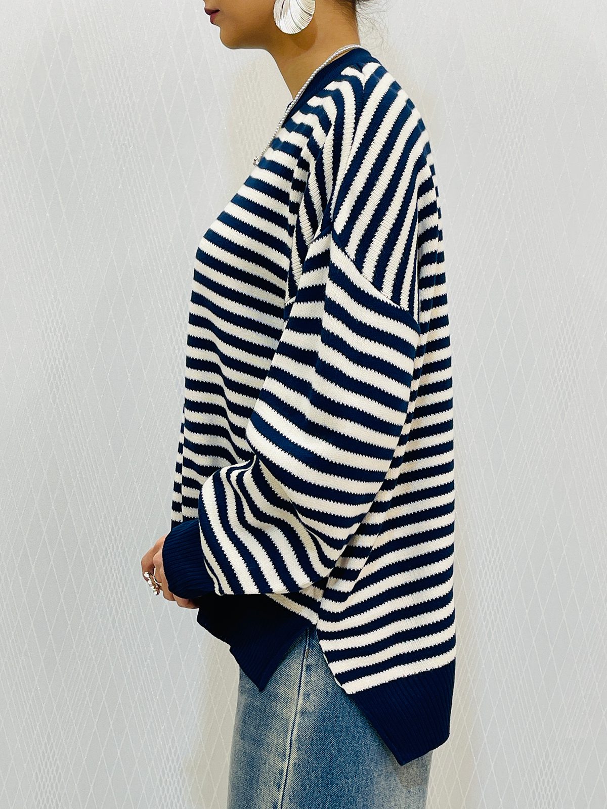 بلوز بافت راه راه زنانه بلوز بافت راه راه زنانه