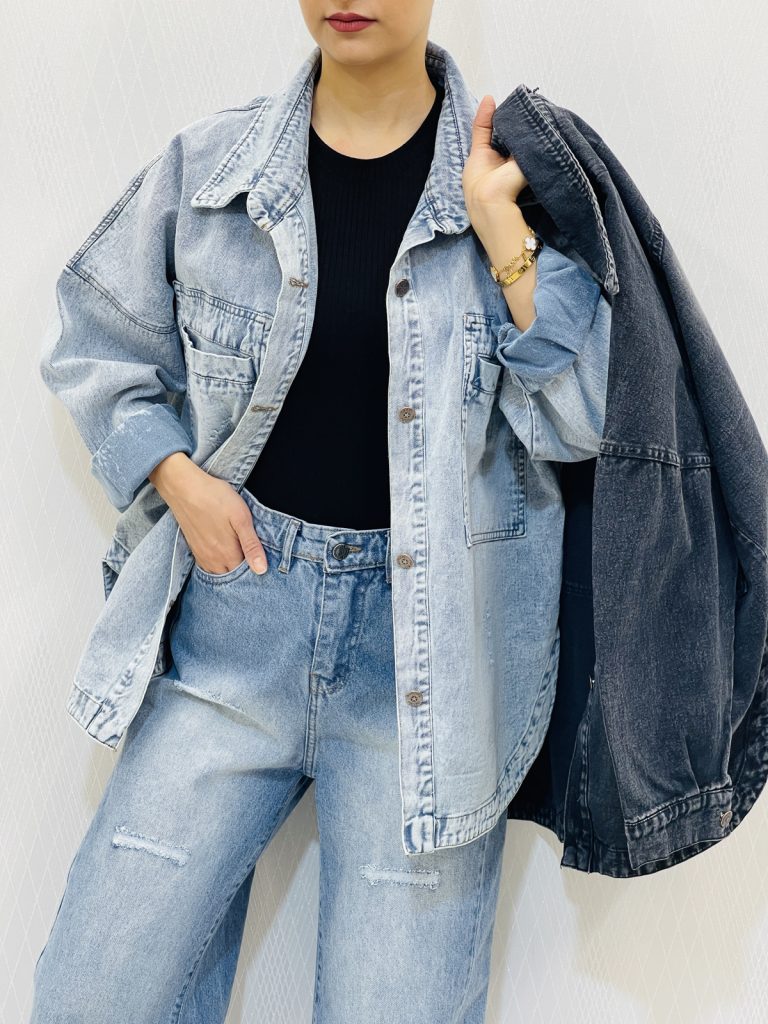 کت جین بلند قواره دار زنانه