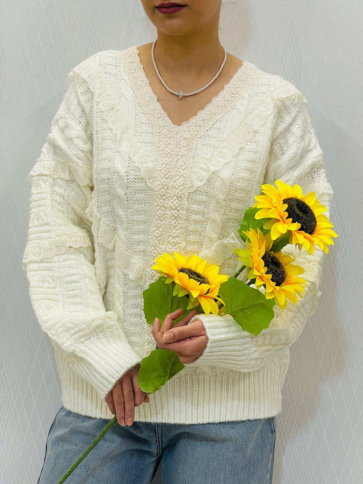 پلیور بافت چیندار پینترستی زنانه پلیور بافت چیندار پینترستی زنانه