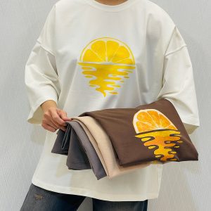 تیشرت باکسی پاستیلی زنانه