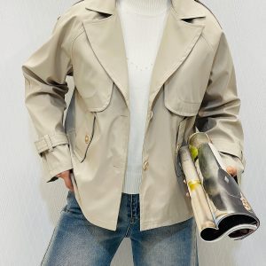 ترنچ کت داخل خز شیک زنانه