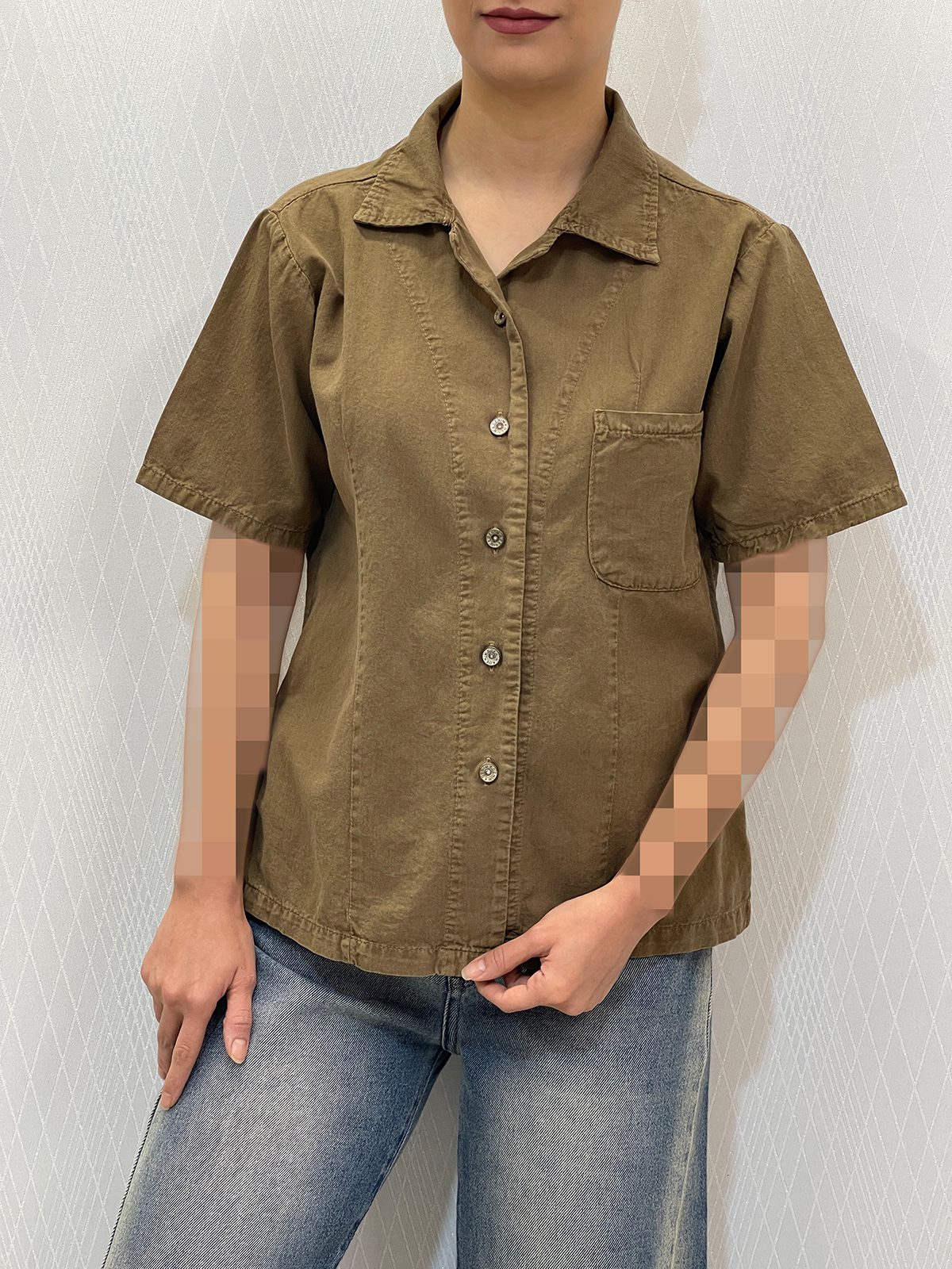 بلوز آستین کوتاه کتان زنانه بلوز آستین کوتاه کتان زنانه