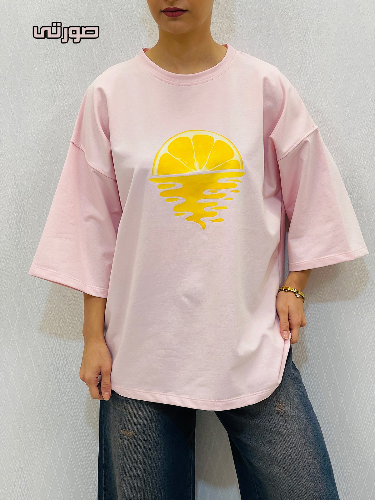 تیشرت باکسی پاستیلی زنانه تیشرت باکسی پاستیلی زنانه