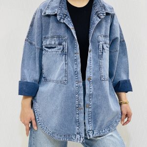 کت جین بلند قواره دار زنانه