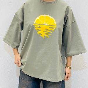 تیشرت باکسی پاستیلی زنانه