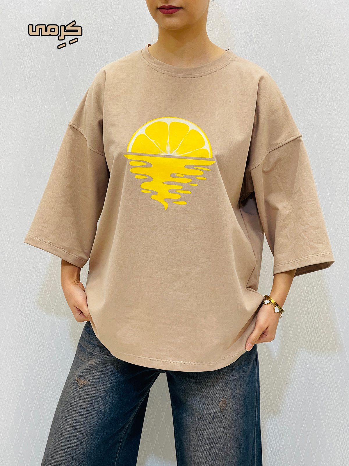 تیشرت باکسی پاستیلی زنانه تیشرت باکسی پاستیلی زنانه