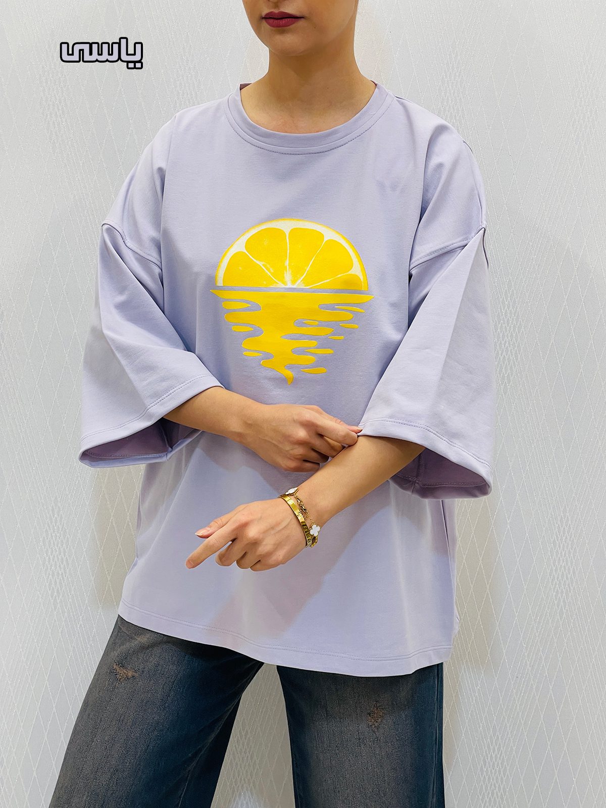 تیشرت باکسی پاستیلی زنانه تیشرت باکسی پاستیلی زنانه