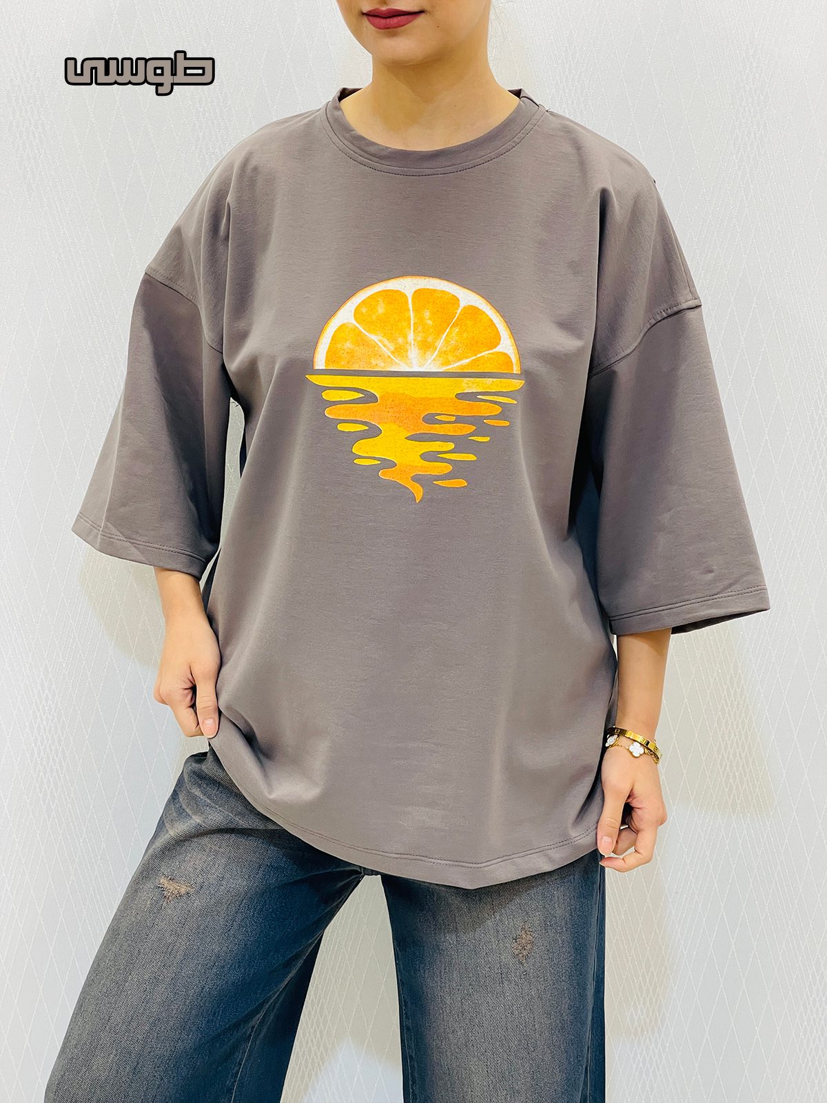 تیشرت باکسی پاستیلی زنانه تیشرت باکسی پاستیلی زنانه