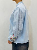 شومیز آستین گلدوزی شیک زنانه