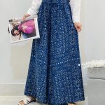 شلوار دامنی کنفی طرحدار شیک زنانه