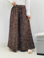 شلوار دامنی کنفی طرحدار شیک زنانه