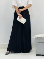 شلوار دامنی پلیسه حریر زنانه