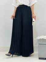 شلوار دامنی پلیسه حریر زنانه
