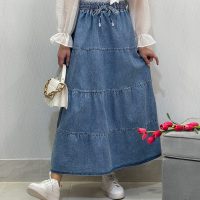 دامن جین طبقه ای زنانه