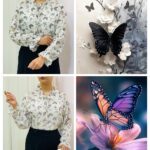 شومیز حریر پروانه ای زنانه