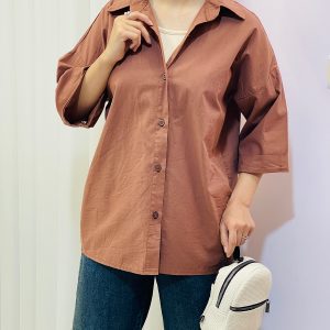 شومیز لینن باکسی