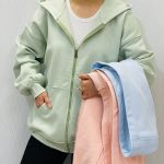 سویشرت کلاهدار دورس قواره دار زنانه