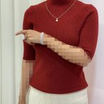 بلوز بافت گندمی آستین سه ربع زنانه