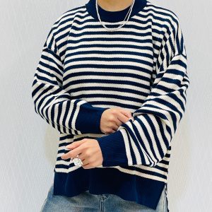 بلوز بافت راه راه زنانه