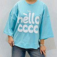 تیشرت باکسی مدادرنگی زنانه