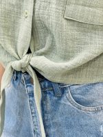 شومیز جلو گره‌ای پاستیلی