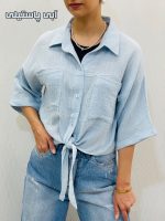 شومیز جلو گره‌ای پاستیلی