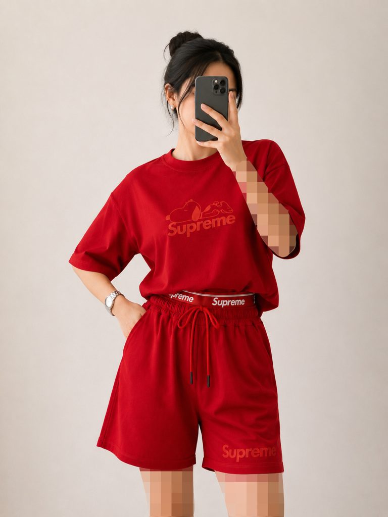 ست کراپ و شلوارک اسنوپی زنانه